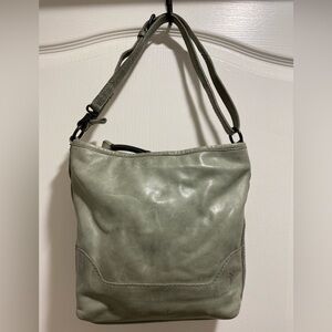 Frye Fern Green Leather Melissa Small Hobo